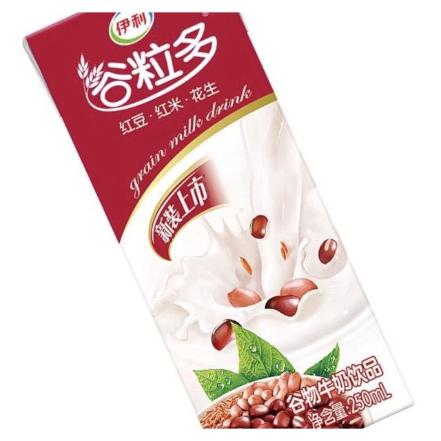 伊利 谷粒多 谷物牛奶饮品 红谷牛奶 粗粮牛奶 12盒*250ml 营养成人