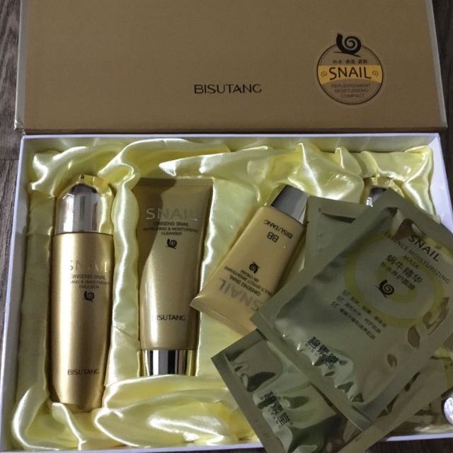 碧素堂bisutang红参蜗牛护肤品5件套礼盒装紧致水润收缩毛孔补水保湿