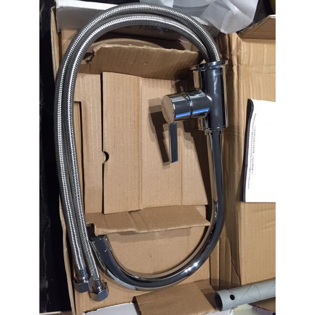 【限量价】摩恩/moen冷热水龙头铜体加高抛单把旋转水槽洗菜盆厨盆单