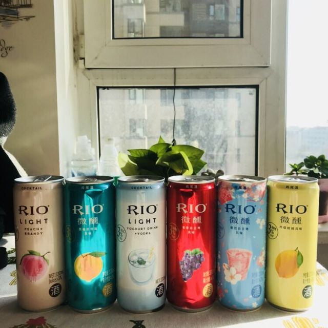 锐澳(rio)洋酒 鸡尾酒 预调酒 微醺6罐(微醺5口味 樱花味)330ml*6罐