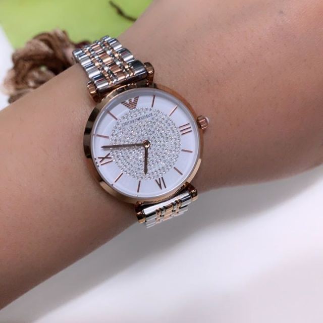 阿玛尼(emporio armani)女士满天星手表 欧美品牌时尚石英表女 ar1926