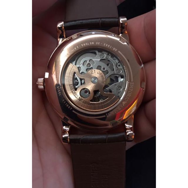 阿玛尼emporioarmaniar1983机械表男士时尚全自动机械表镂空男表商务