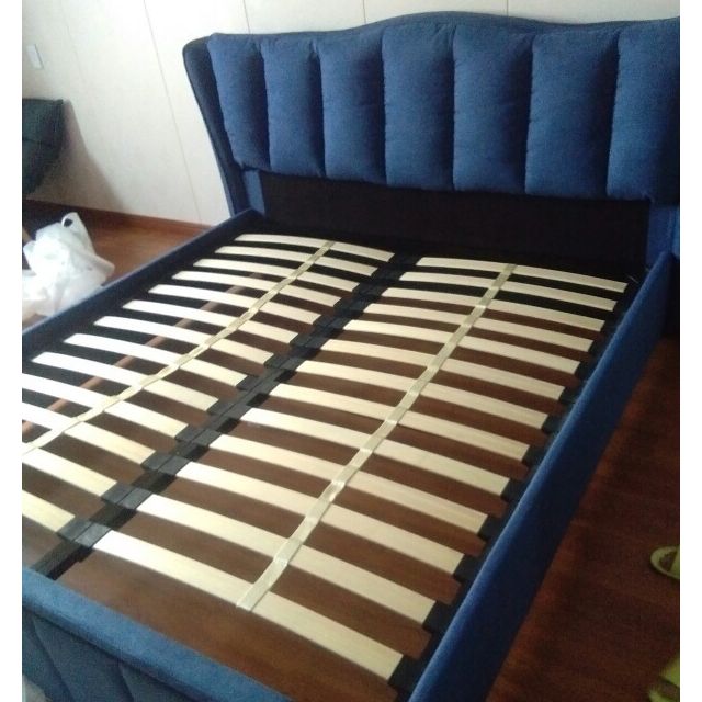 8米软包婚床主卧卧室新款布艺床床安装好啦.说实话拍-苏宁易购