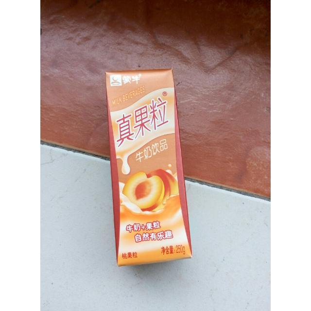 蒙牛真果粒牛奶饮品桃果粒250g12盒