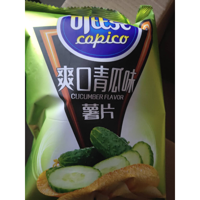 可比克 薯片青瓜味60g/袋商品评价 包装好,价格实惠,孩.