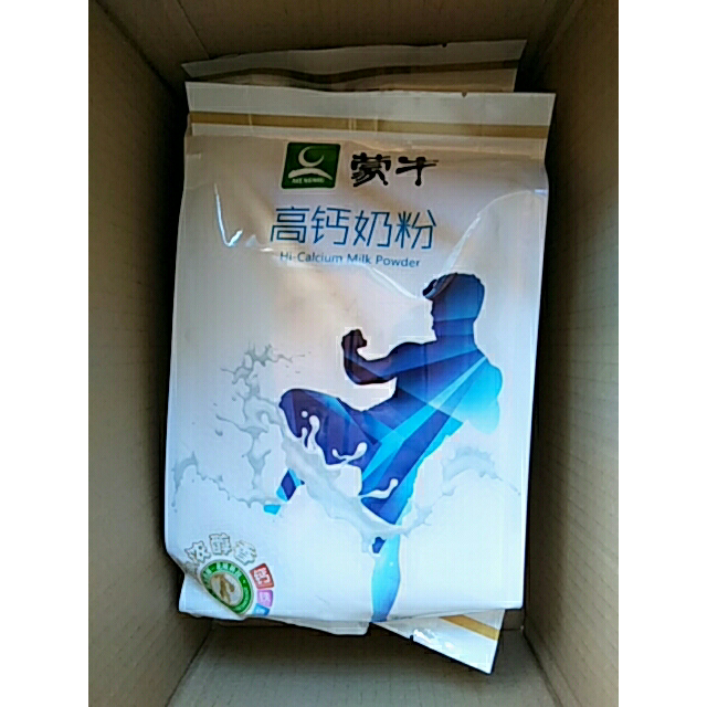 > 蒙牛(mengniu)高钙袋装牛奶粉300g 内含12小条袋装成人全家强化钙质