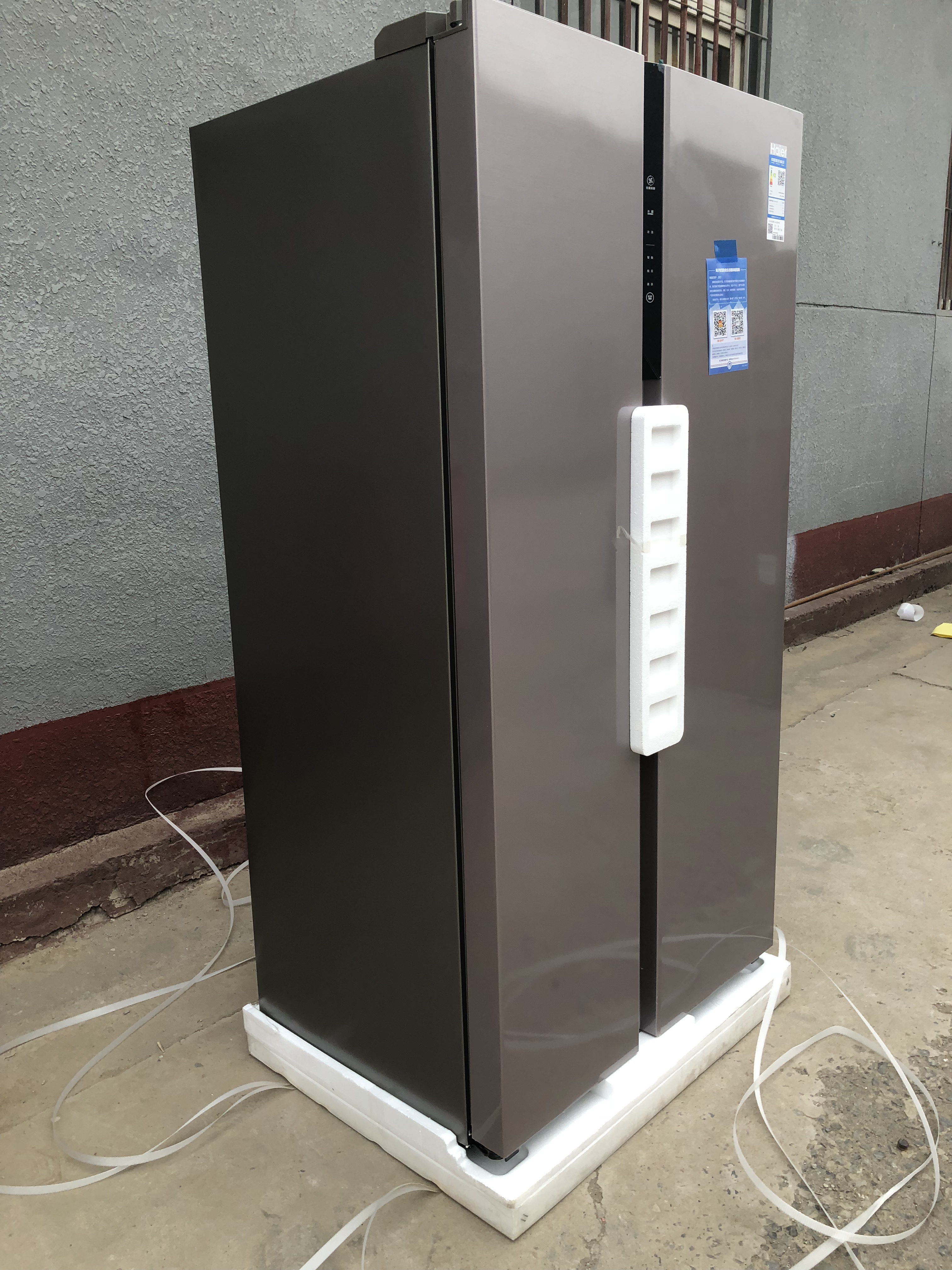 海尔(haier)601升对开门冰箱 风冷变频无霜 多层路送风家用高效节能