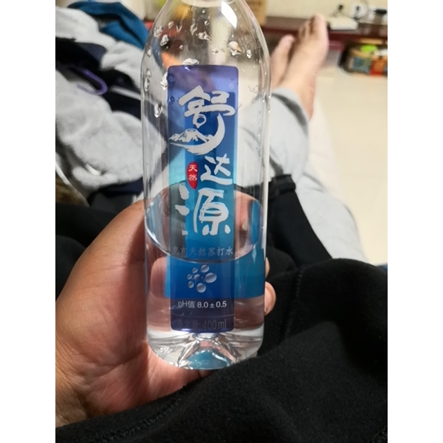 舒达源天然苏打水400ml24瓶装天然无气无糖弱碱性饮用水矿泉水
