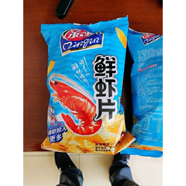 亲亲膨化食品鲜虾片原味40g休闲零食