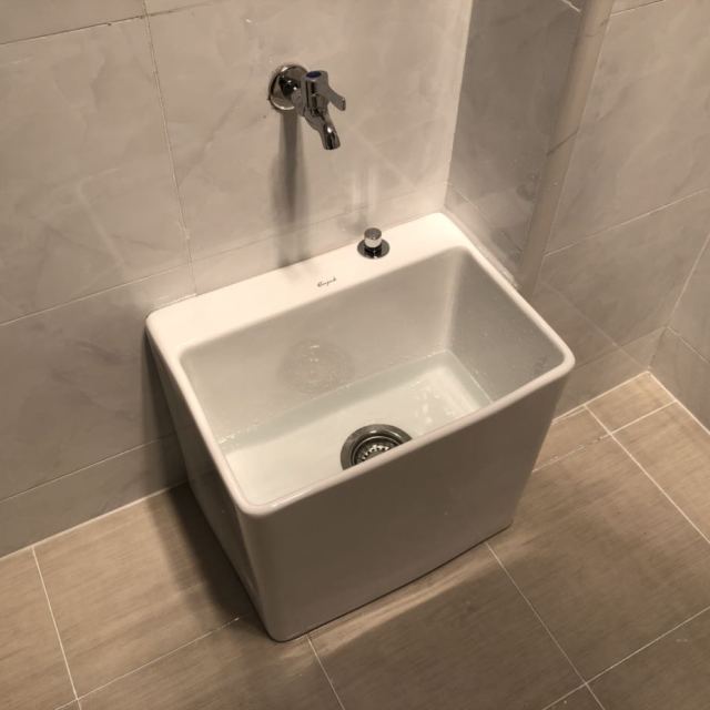 crejash东尼卫浴拖把池陶瓷拖布池阳台墩布池地拖桶拖把盆卫生间洗