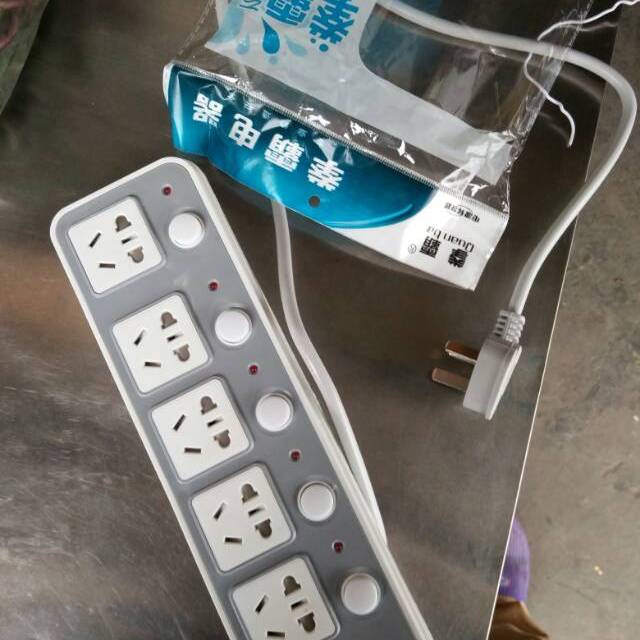 拳霸插座五位独立开关多开关插板插座插排接线板排插板拖线板25米