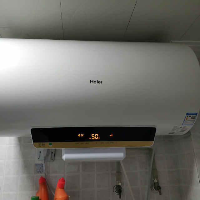 haier海爾電熱水器ec6003mt160升熱水餘量顯示健康抑菌雙3000w變容速