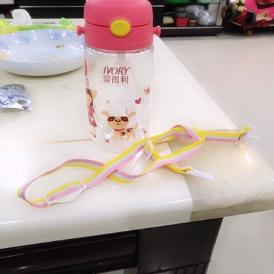 爱得利(ivory)tritan特丽透吸管杯水杯400ml 红色适用年龄:18个月以上