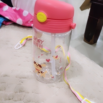爱得利(ivory)tritan特丽透吸管杯水杯400ml 红色适用年龄:18个月以上