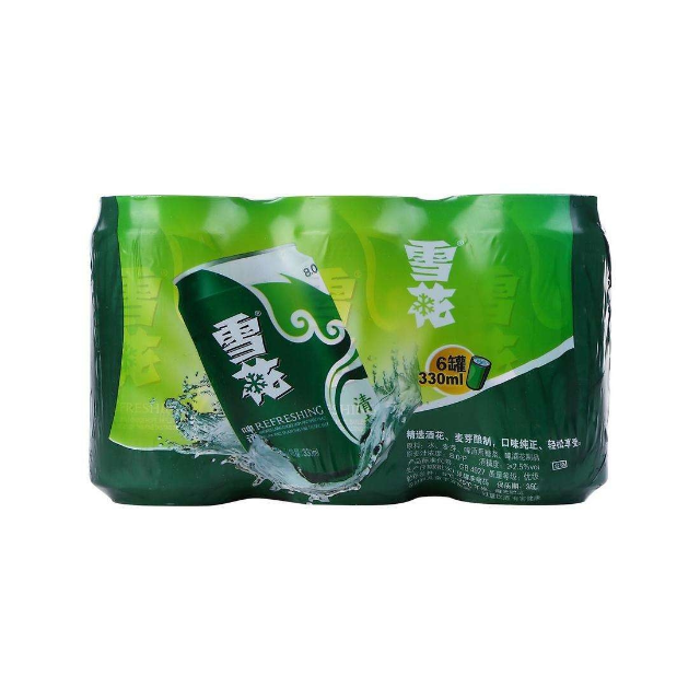 雪花啤酒snowbeer8度清爽6连包330ml6听组