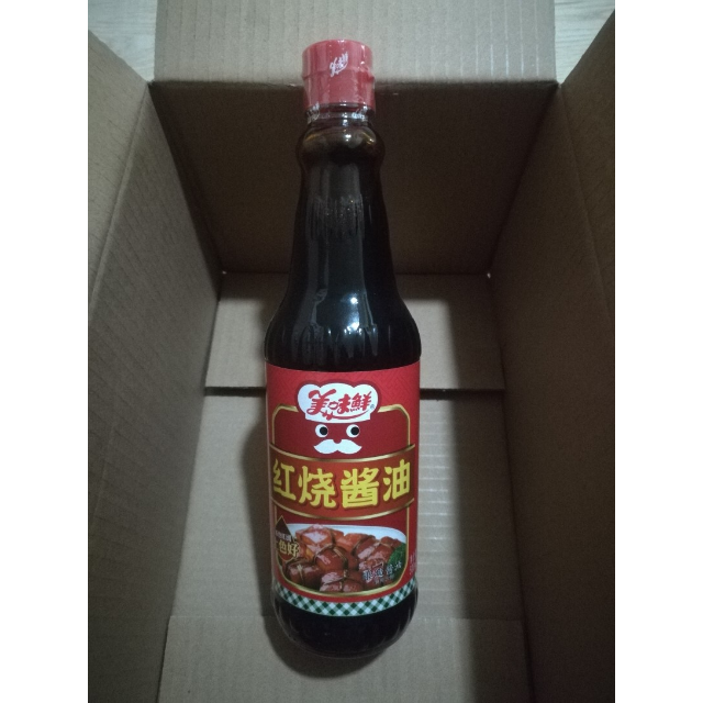 厨邦美味鲜红烧酱油500ml炒菜红烧上色酱油经典酿造调味汁红烧排骨肉