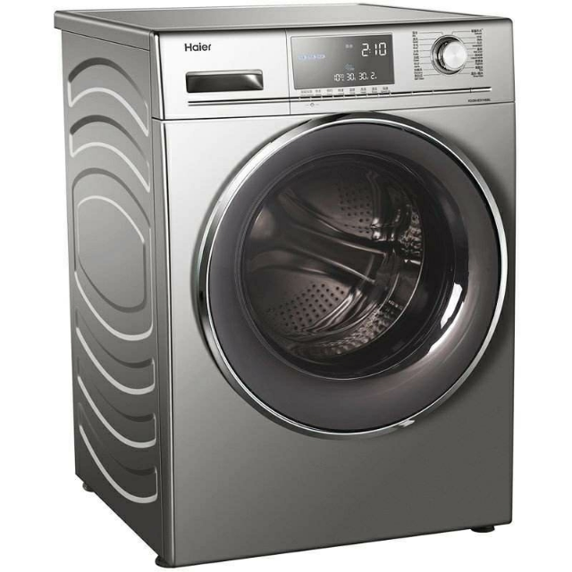 海尔(haier)xqg90-b12826gu1 9公斤 变频全自动家用滚筒洗衣机 中途添