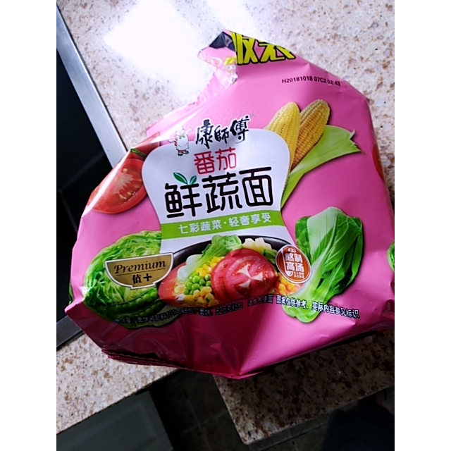 康师傅番茄鲜蔬面五连包