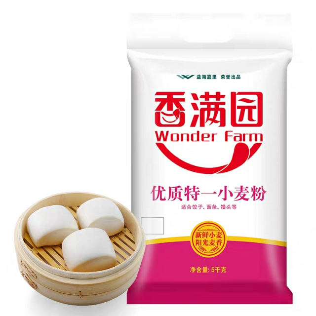 香满园优质特一小麦粉5kg 袋装小麦粉面粉香满园小麦粉,一直吃-苏宁