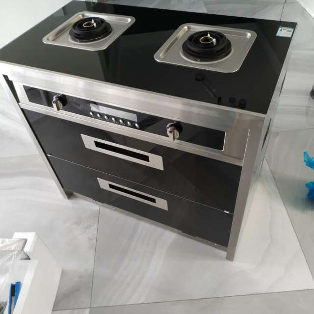 美大meidajjzt1209e钢化玻璃台面集成灶美大抽油烟机燃气灶消毒柜套装