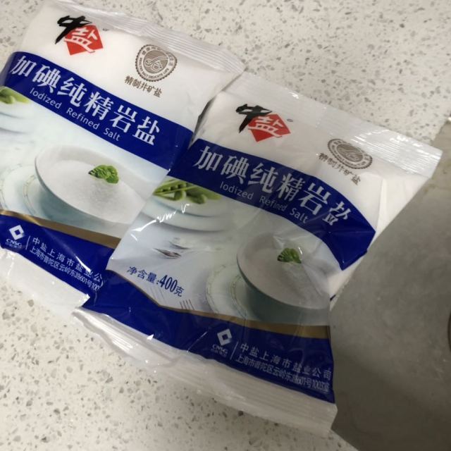 中盐加碘纯精岩盐400g袋厨房调味食用盐