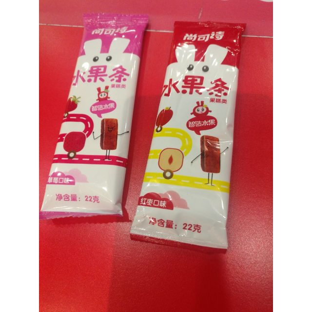 > 尚可诗水果条(草莓味)22克/条 儿童健康零食无添加 袋装果蔬类辅食