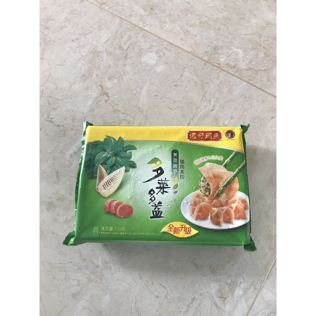 湾仔码头多菜多益荠菜嫩笋猪肉水饺720g新老包装交替发货