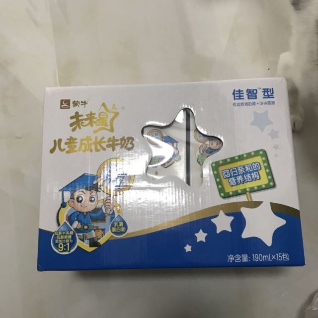 蒙牛未來星兒童成長牛奶佳智型190ml15盒