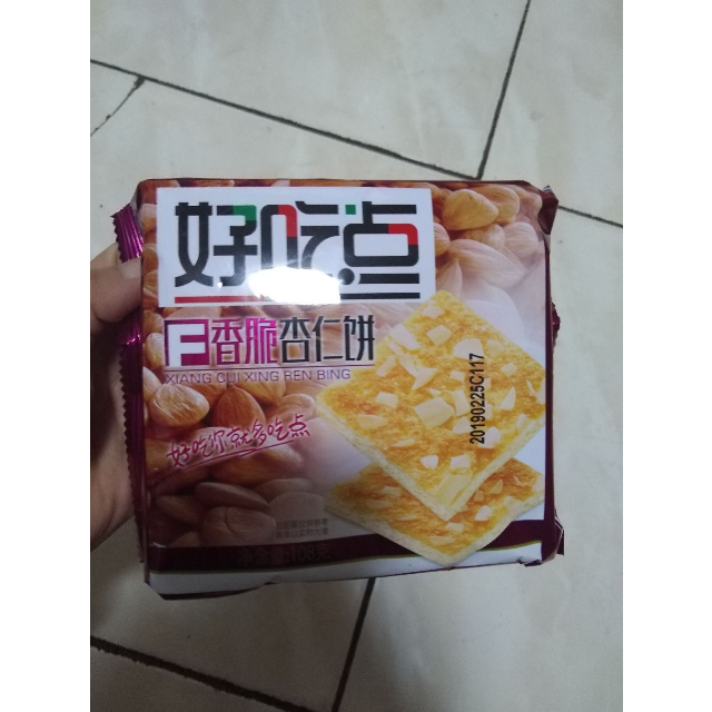 达利园好吃点饼干零食香脆杏仁饼108g袋装