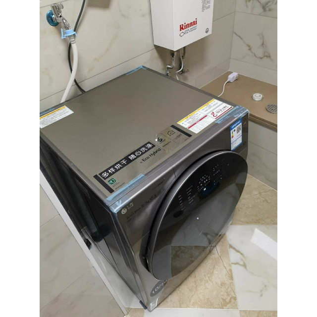 lg 滚桶洗衣机 fh10tg4 碳晶银外观 钢化玻璃门 全不锈钢内桶 10公斤