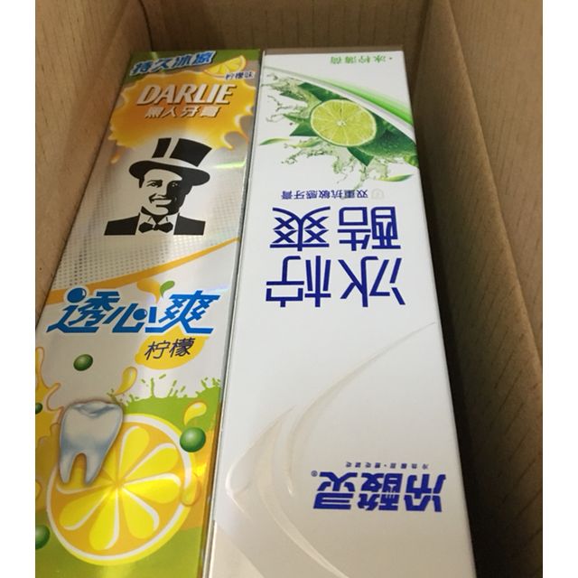 黑人darlie透心爽柠檬牙膏120g
