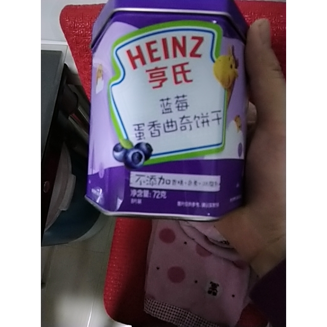 亨氏蓝莓蛋香曲奇饼干罐装72g盒装适用3岁以上宝宝辅食