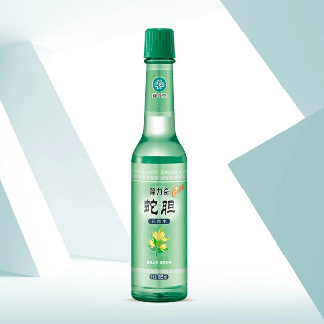 隆力奇蛇胆花露水玻璃瓶195ml止痒驱蚊祛痱清凉