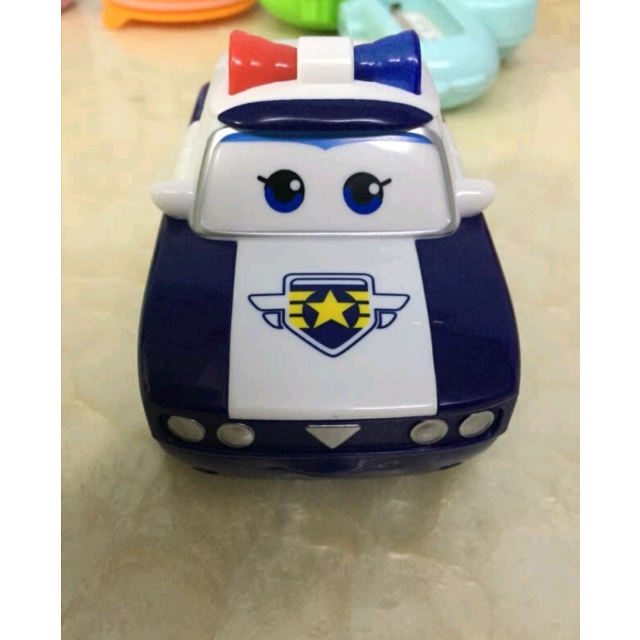 奥迪双钻auldey超级飞侠男孩女孩儿童玩具车迷你变形贝警员730033