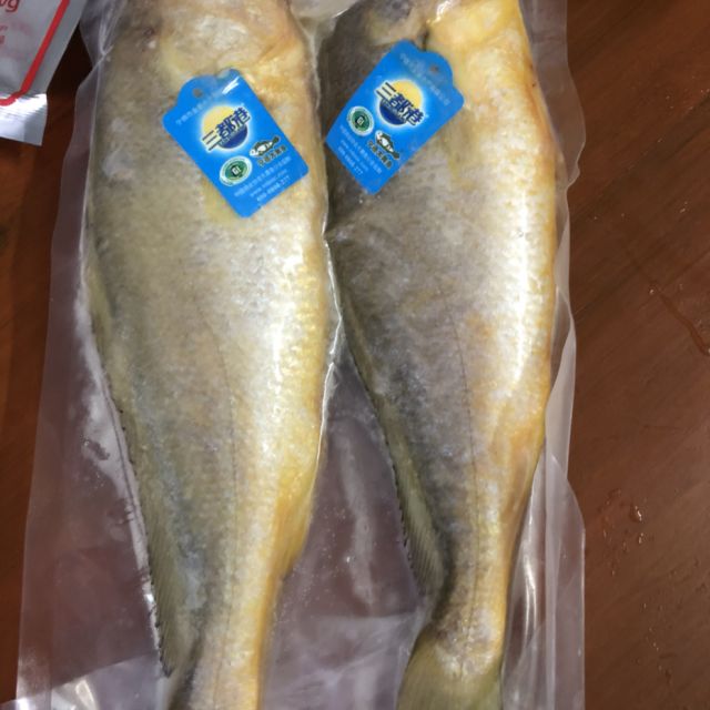 三都港(sandugang) 冷冻无公害黄花鱼 宁德大黄鱼 700g 2条 袋装 海鲜