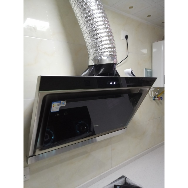 美的(midea)抽油烟机cxw-200-tj9015-g 侧吸式大吸力抽油烟机 黑晶
