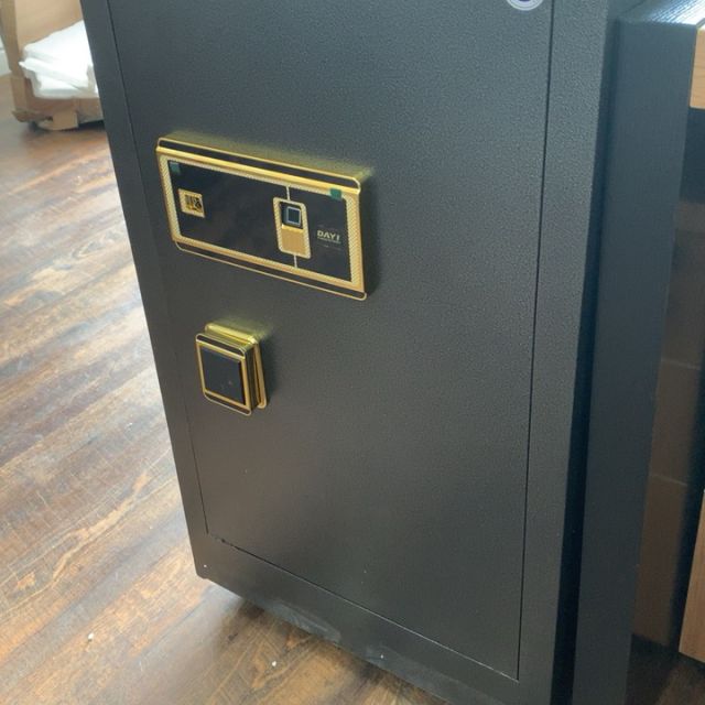 大一保险柜80cm大型爵士黑指纹保险柜雕花黑色家用保险柜办公保险柜