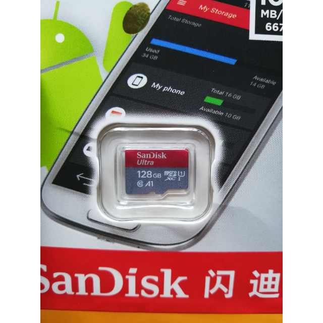 闪迪sandisktf卡128g手机内存卡a1高速移动microsd存储卡读速100ms