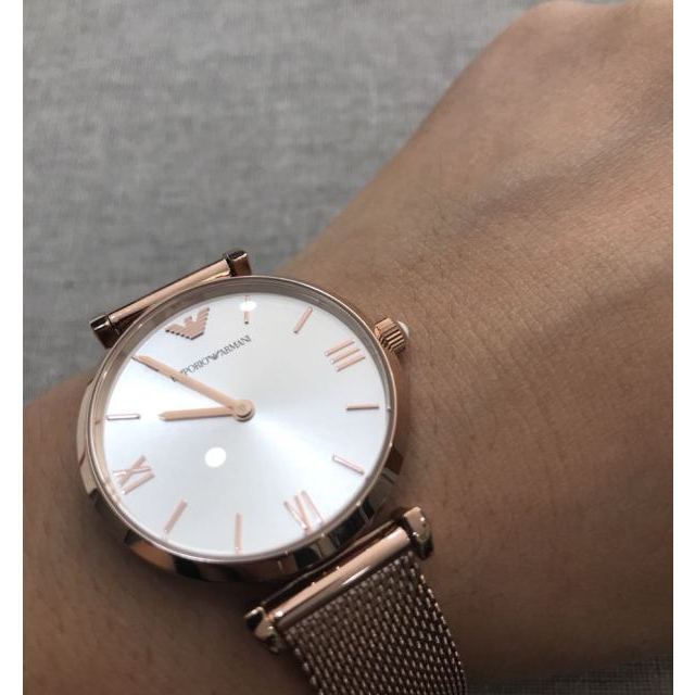 阿玛尼emporioarmani女士手表优雅简约圆盘薄款经典潮流时装女表腕表