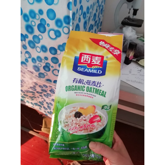 西麥有機純燕麥片770g袋裝即食原味免煮健康穀物早餐不添加蔗糖