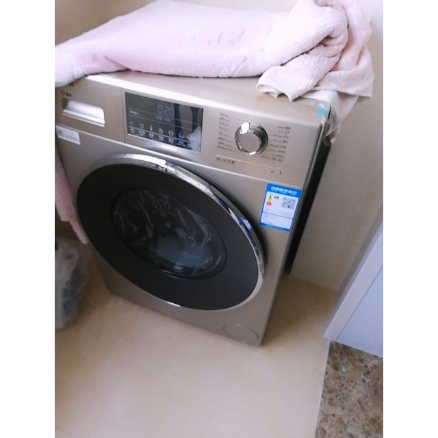 海尔haierxqg90b12826gu19公斤变频全自动家用滚筒洗衣机中途添衣高温