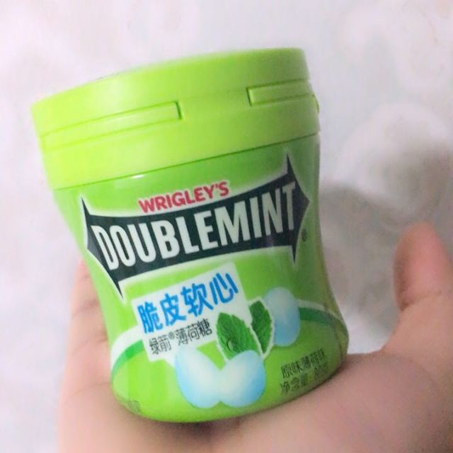 绿箭doublemint糖果脆皮软心薄荷糖柠檬薄荷味80g