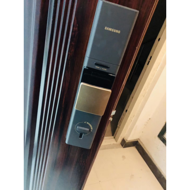 三星samsung智能锁家用防盗门锁指纹锁密码锁电子门锁shpdr708黑金色
