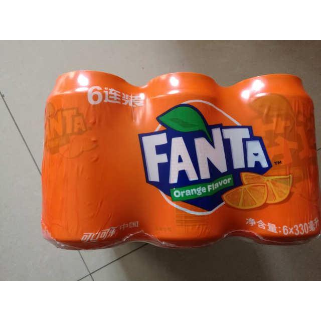 芬达橙味汽水330ml6听6连包装新老包装随机发货可口可乐荣誉出品