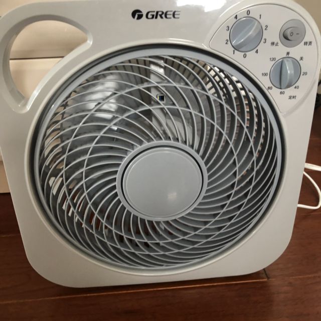 格力(gree)电风扇 kyt-2501学生台式转页扇 家用鸿运扇定时迷你小台扇