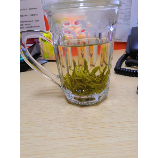 弗把手杯335ml耐热加厚高硼玻璃杯带盖办公茶杯水杯泡茶花茶喝茶杯