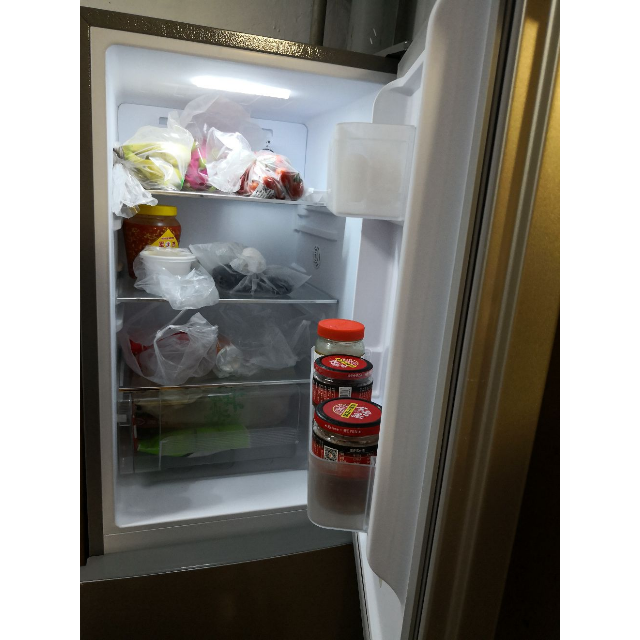 上菱冰箱bcd185wky风冷无霜185l双门小冰箱金色面板冷藏冷冻单独调节