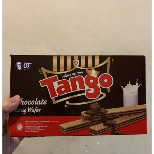 印尼进口奥朗探戈tango巧克力威化饼干160g