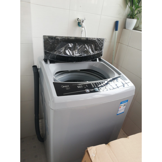 美的mideamb80v318公斤全自动波轮洗脱一体洗衣机家用智利灰免清洗十