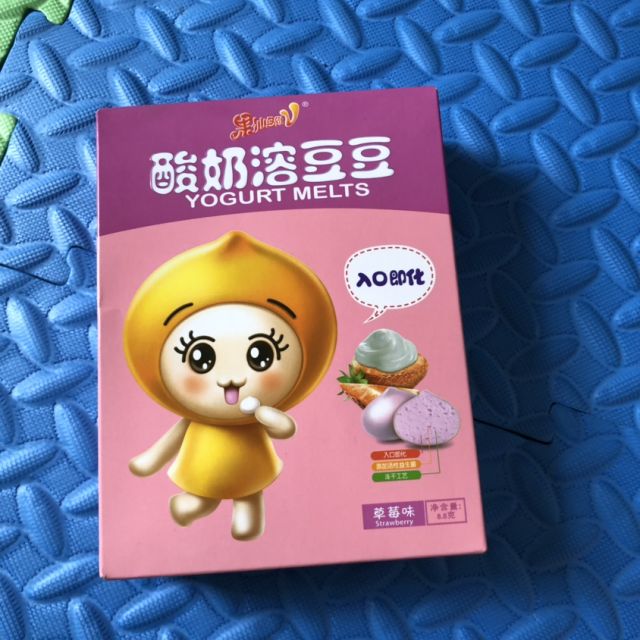果仙多维v酸奶溶豆豆入口即化酸奶水果豆盒装草莓味88g